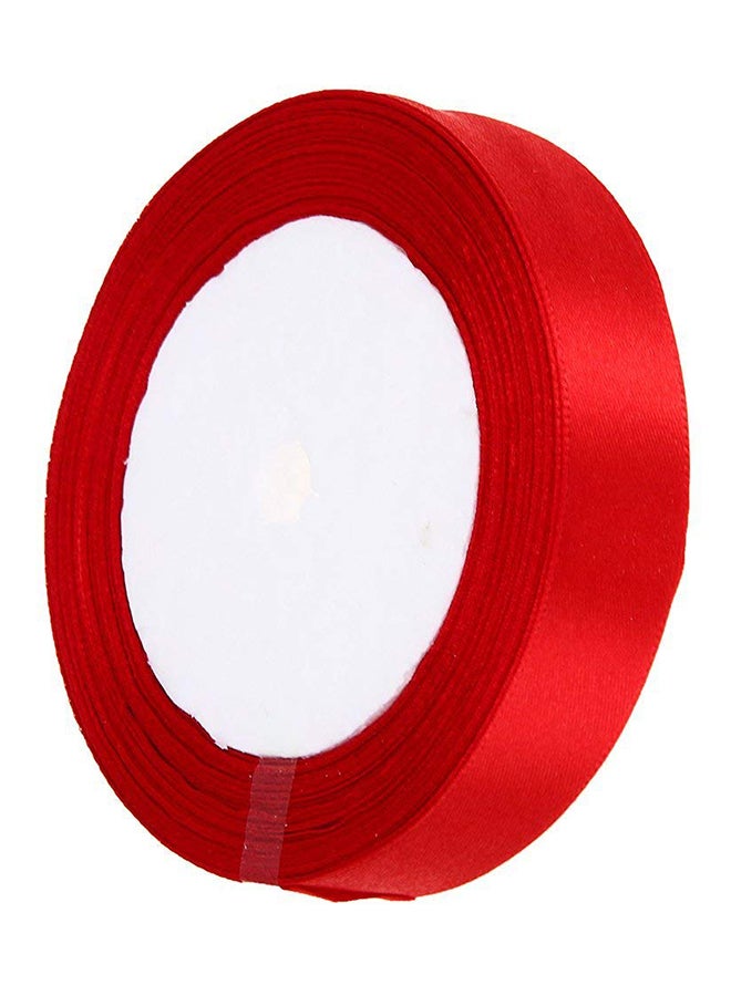 Flower District Multipurpose Satin Ribbon Roll Red 