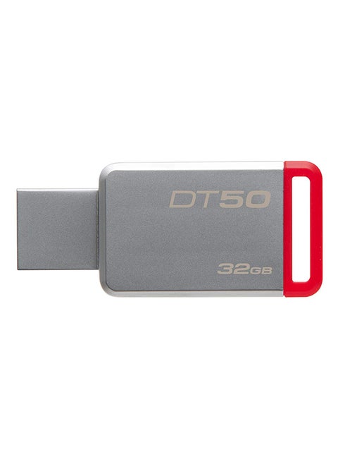 جهاز تخزين ذاكرة لمحرك أقراص فلاش مزود بمنفذ USB رمادي/أحمر