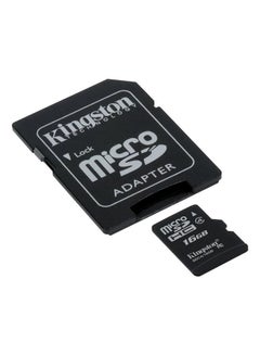 كينغستون بطاقة ذاكرة مايكرو SDHC فئة 4 مع مهايئ بطاقة SD 16 GB  - Image 2