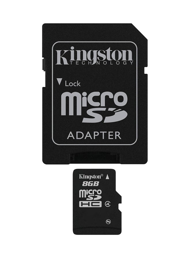 كينغستون - بطاقة ذاكرة مايكرو SDHC فئة 4 مع مهايئ بطاقة SD 8 GB - Image 1
