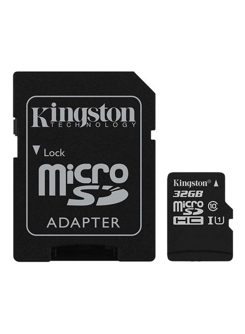 بطاقة ذاكرة MicroSD بمحول أسود