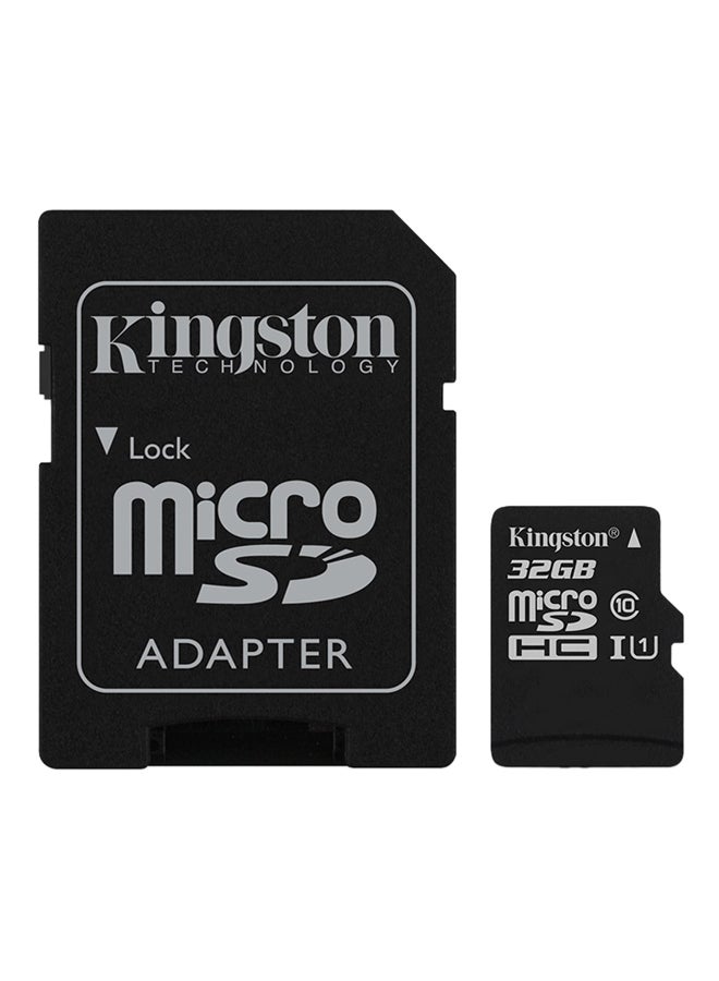 بطاقة ذاكرة MicroSD بمحول أسود
