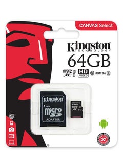 Micro SDXC Canvas Select 80R Class 10 Memory Card With SD Adapter Black - v1542782969/N19135448A_3