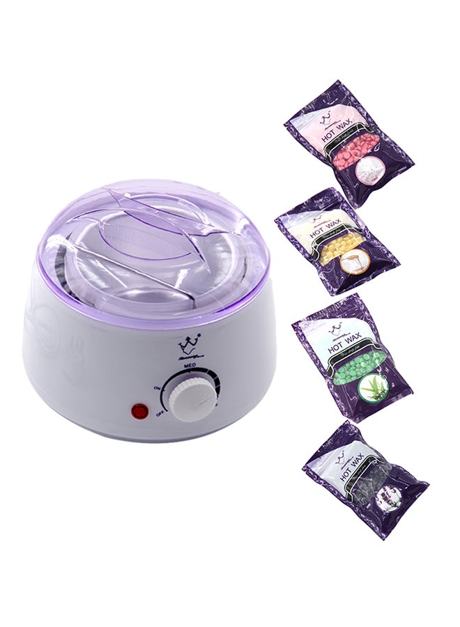 Konsung Beauty Wax Heater With 4 Bags Of Wax White - Image 1
