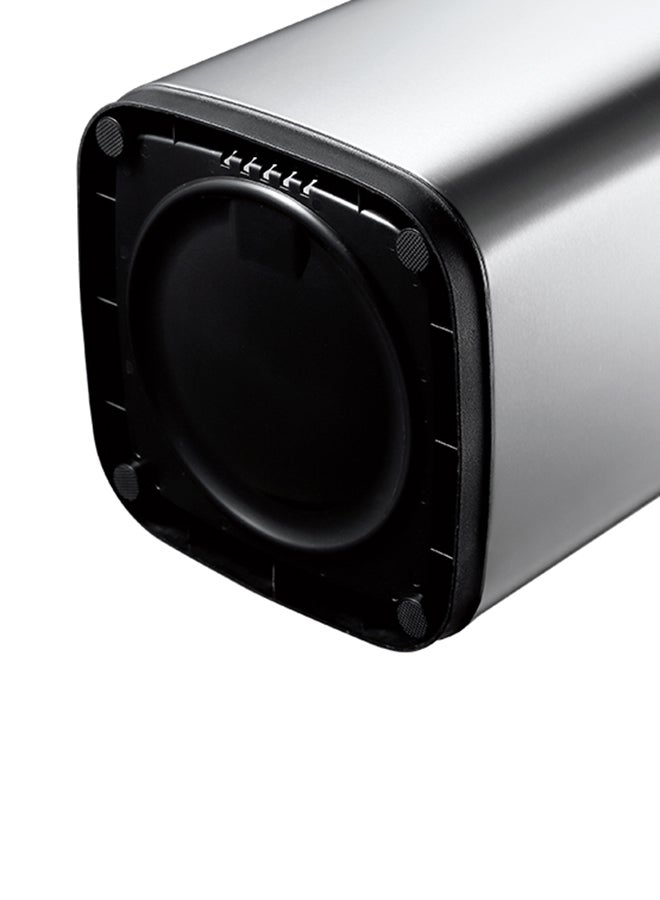 إيكو سلة مهملات ذات سطح مفتوح عالية الجودة ومتينة وصديقة للبيئة ومقاومة لبصمات الأصابع فضي/أسود 35لترات - Image 3