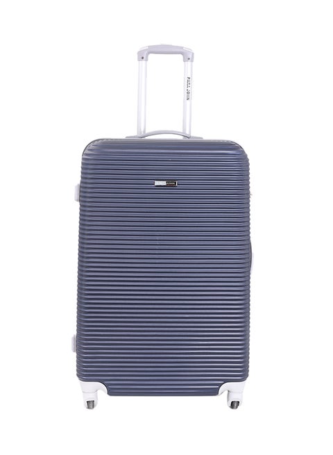Hardside Cabin Luggage Trolley Navy Blue