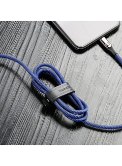 Baseus Lightning-Fast Charging Cable with Light Intelligent power-off 1M Nylon Braided Fast Charging & Sync - LED indicator, Compatible with iPhone 13 Pro/12/11/11 pro/11pro max/X XR Max 8 7 Plus and More Blue  - Image 5