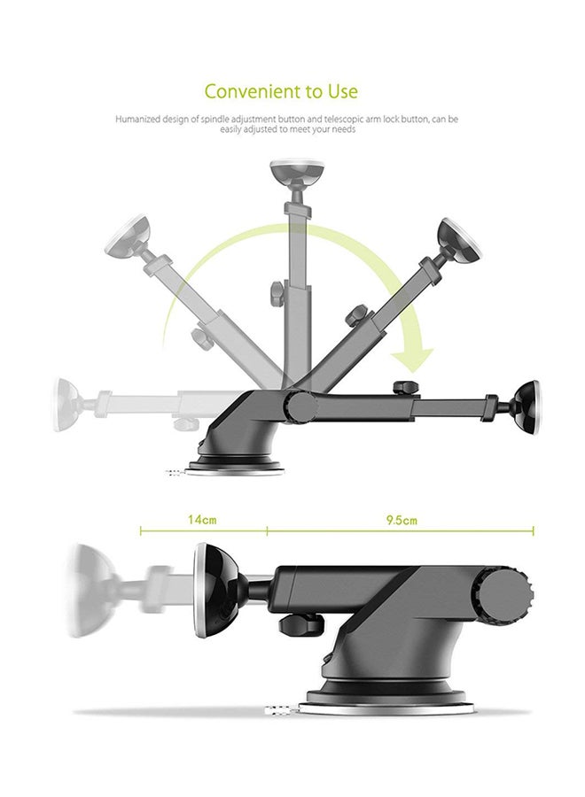 Baseus Magnetic Car Phone Holder Powerful Magnet for Dashboard and Windshield Strong Suction Cup 360° Adjustable Compatible with iPhone 13 12 Pro Max Galaxy S21 Note 20 S Black/Silver - Image 3
