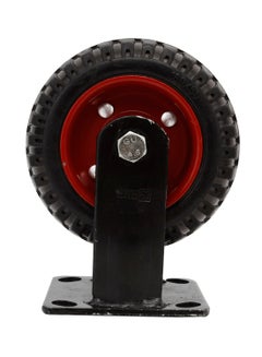 BMB tools Heavy Duty Caster Fixed Wheel Black/Red 8inch  - Image 1