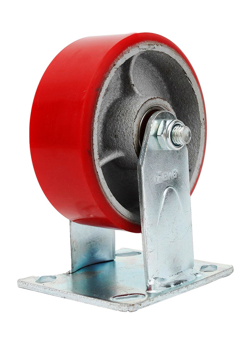 BMB tools Heavy Duty Caster Fixed Wheel Silver/Red 5inch - Image 2