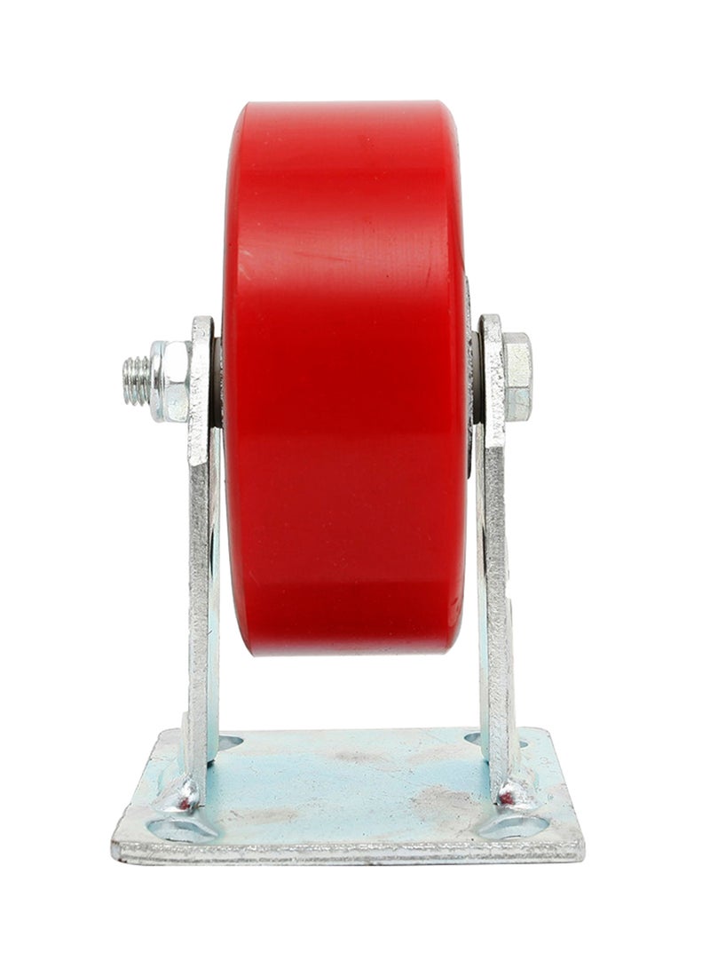 BMB tools Heavy Duty Caster Fixed Wheel Silver/Red 5inch - Image 3