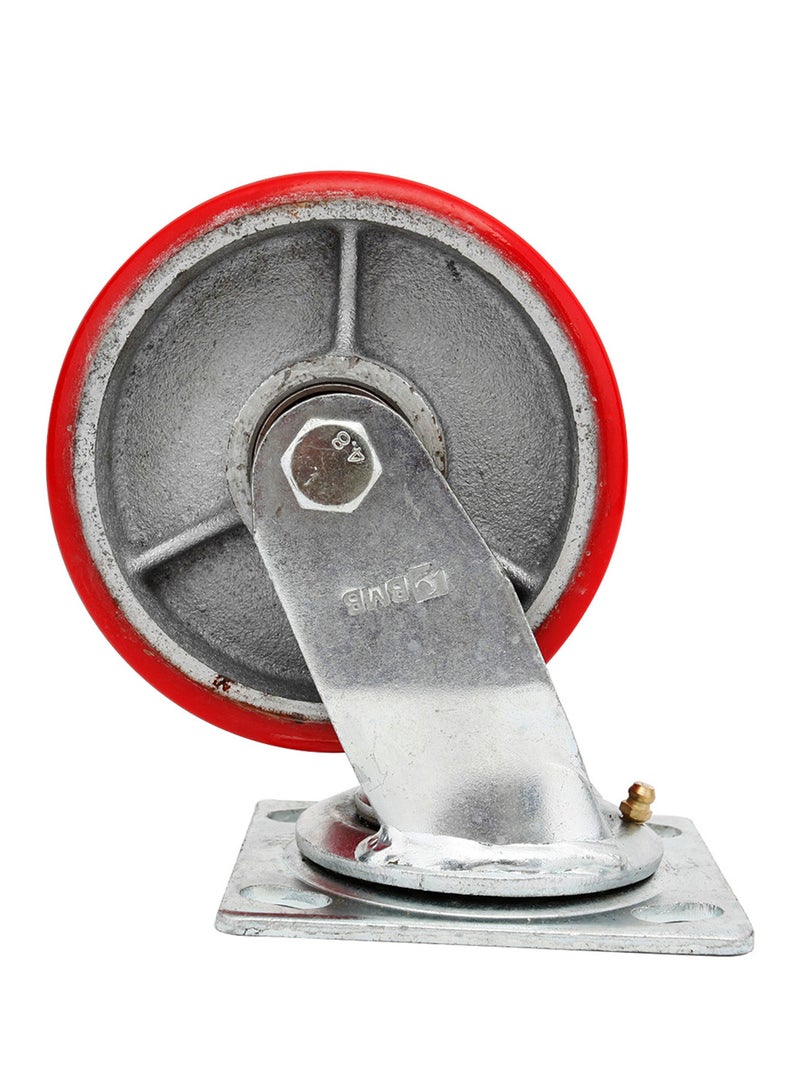 BMB tools Heavy Duty Caster Wheel Silver/Red 4inch - Image 1