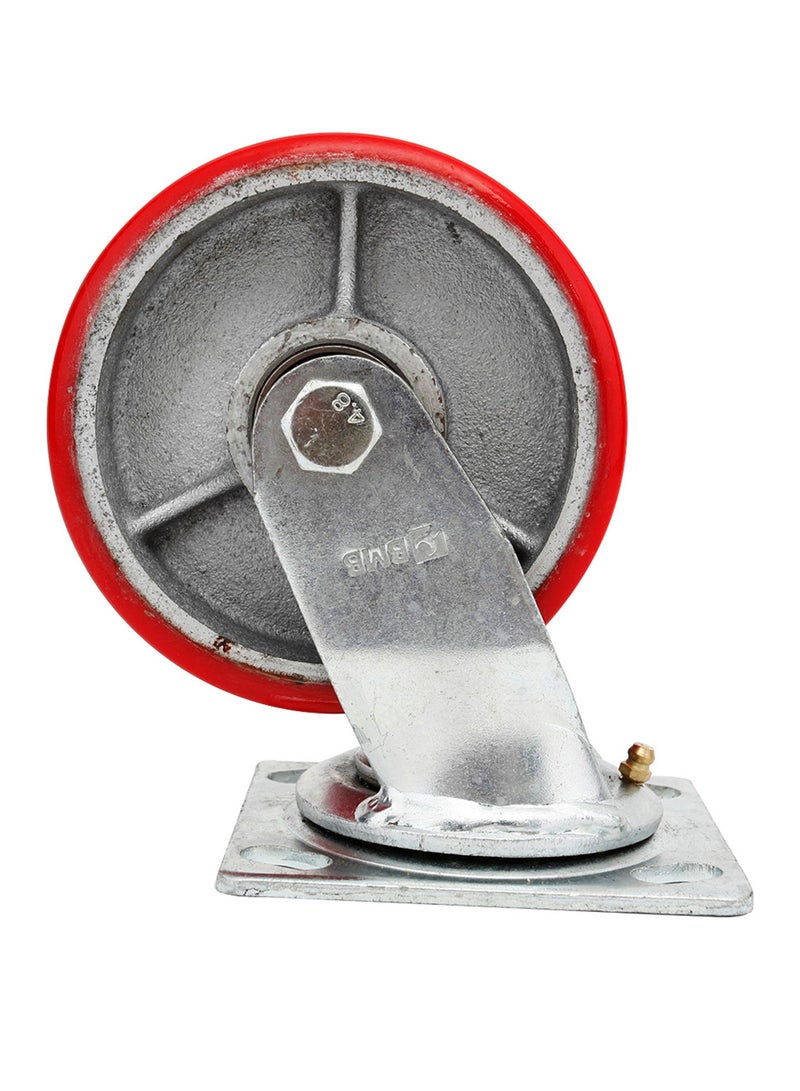 BMB tools Heavy Duty Caster Wheel Silver/Red 8inch - Image 1
