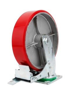BMB tools Heavy Duty Caster Wheel With Brake Silver/Red 6inch  - Image 2