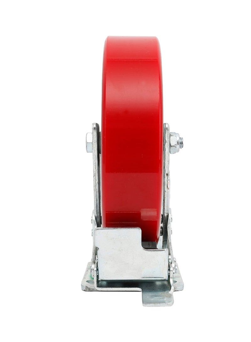 BMB tools Heavy Duty Caster Wheel With Brake Silver/Red 8inch - Image 3