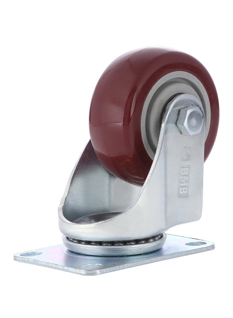 BMB tools Medium Duty Ball Bearing Swivel Caster Wheel Silver/Red 125mm - Image 2