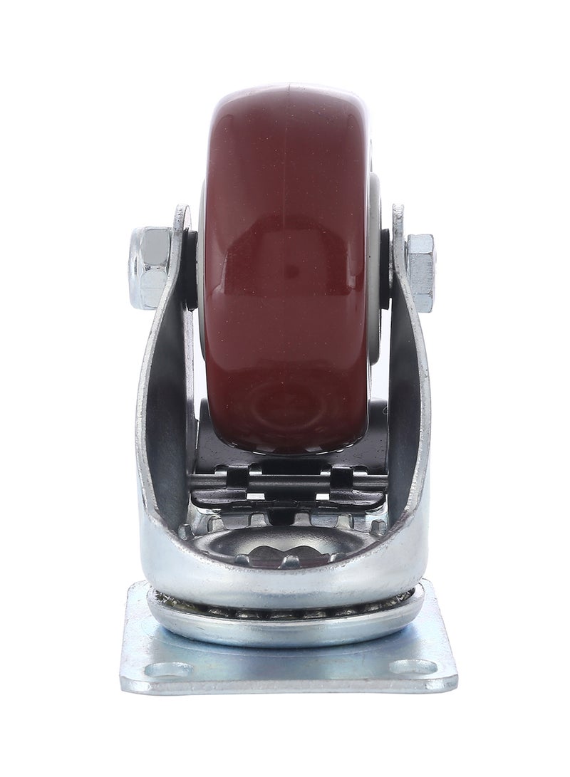 BMB tools Medium Duty Ball Bearing Swivel With Brake Caster Wheel Silver/Red - Image 3