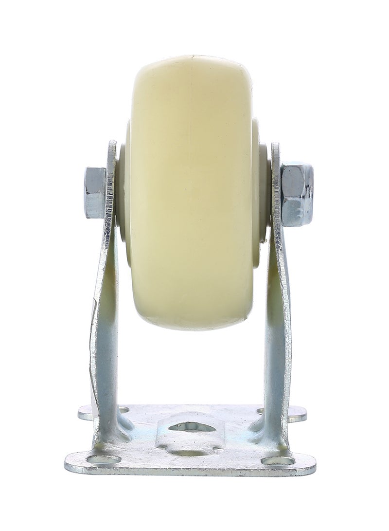 BMB tools Heavy Duty Double Ball Bearing Fixed Caster Wheel Silver/White - Image 3