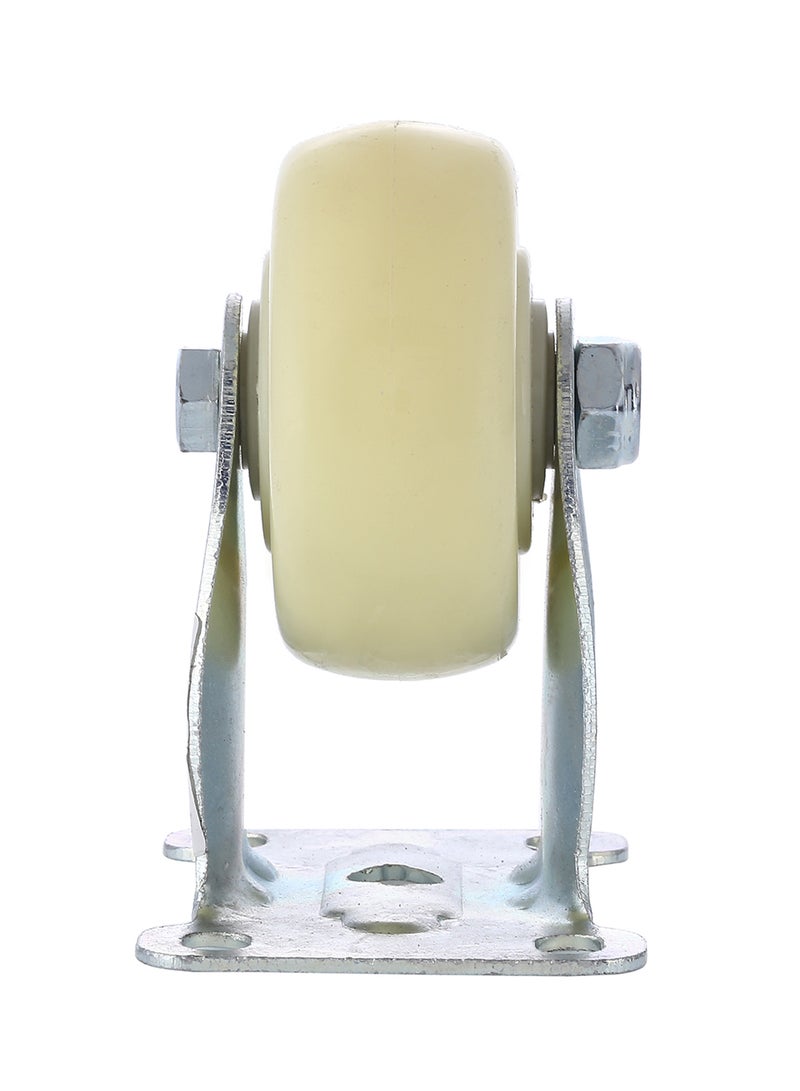 BMB tools Heavy Duty Double Ball Bearing Fixed Caster Wheel Silver/White 125mm  - Image 3