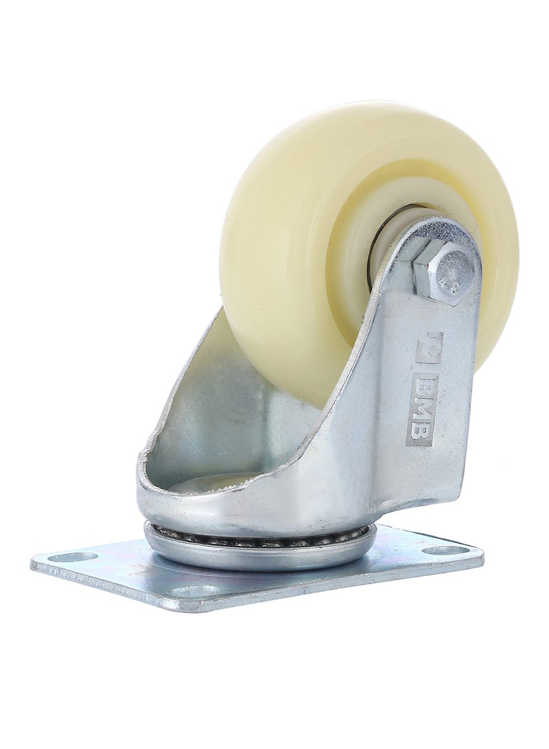 BMB tools Heavy Duty Double Ball Bearing Swivel Caster Wheel Silver/White 75mm - Image 2