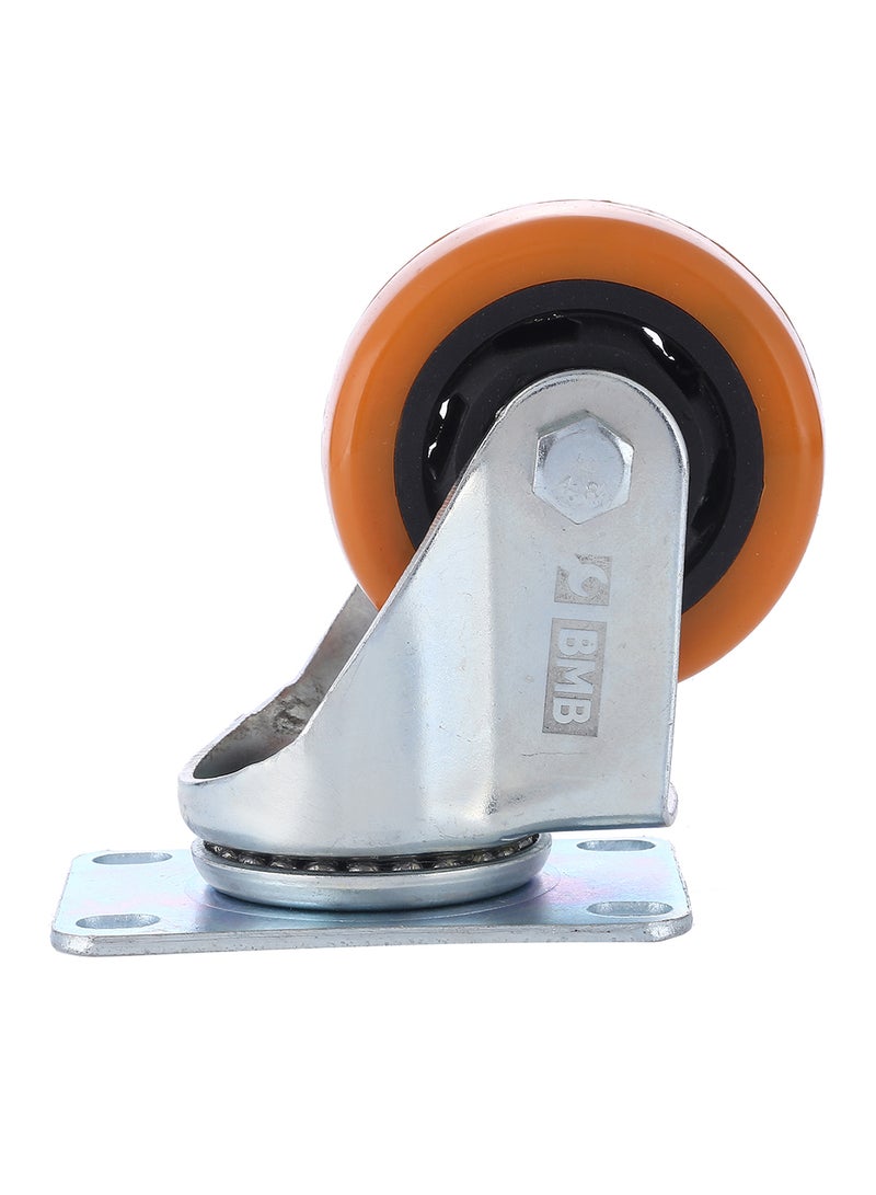 BMB tools Heavy Duty Double Ball Bearing Swivel Caster Wheel Silver/Orange 125mm - Image 1