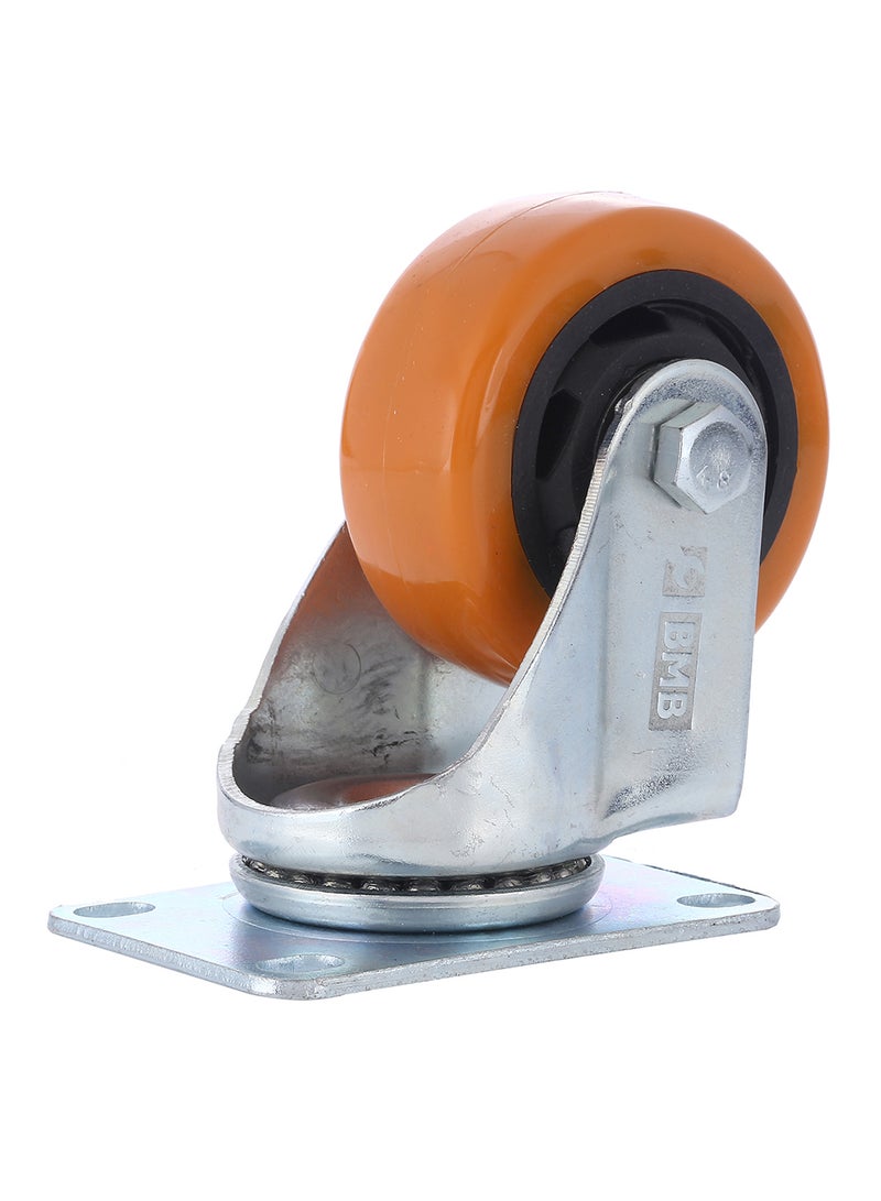 BMB tools Heavy Duty Double Ball Bearing Swivel Caster Wheel Silver/Orange 125mm - Image 2