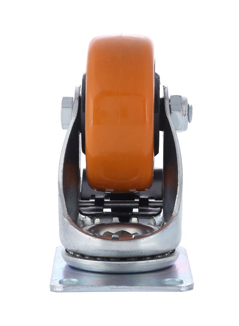 BMB tools Heavy Duty Caster Wheel Double Ball Bearing Swivel With Brake Silver/Orange 75mm  - Image 3