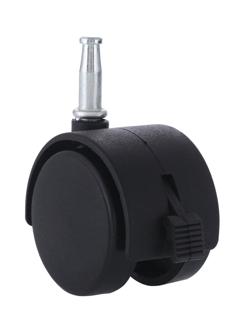 BMB tools Furniture Swivel Caster Wheel With Brake Silver/Black 40mm  - Image 1