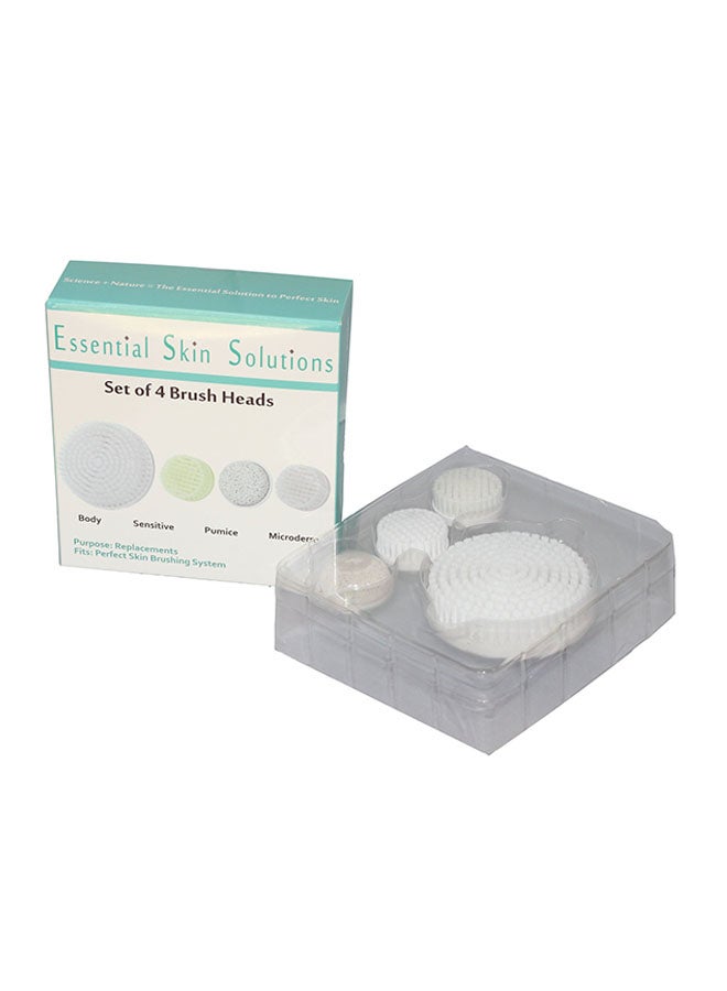Essential Skin Solutions 4-Piece Skin Brushing System White - Image 2