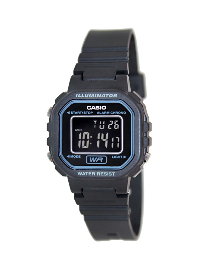 كاسيو ساعة يد كور رقمية طراز LA20WH-1B - قياس 30 مم - لون أسود للنساء - Image 1