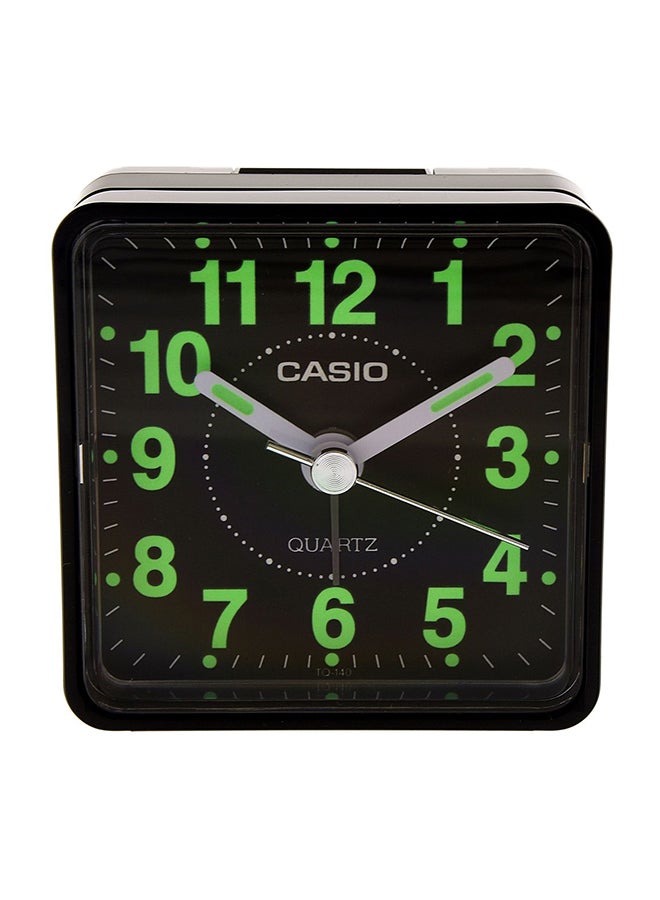 CASIO Analog Alarm Desk Clock Black/White/Green  - Image 1