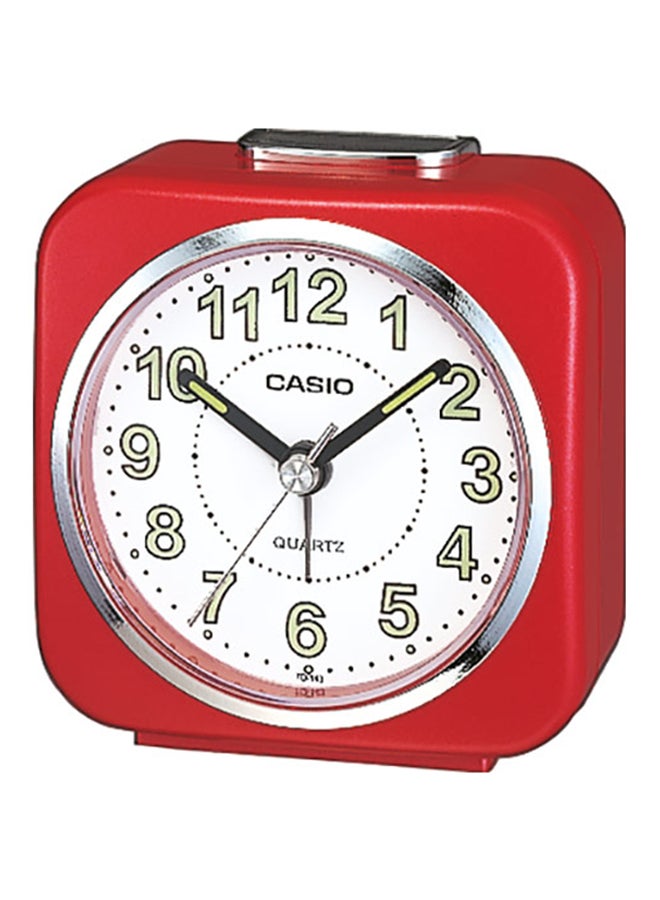 كاسيو ساعة منبه بعقارب للطاولة أحمر/أبيض
