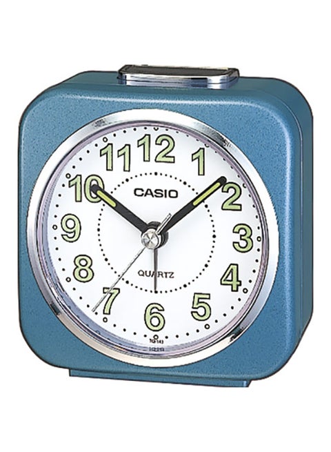 Analog Table Alarm Clock Blue/White 77x76x38mm