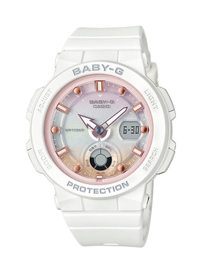 كاسيو ساعة يد بيبي جي رقمية وبعقارب طراز BGA-250-7A2ER للنساء