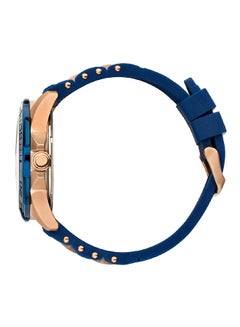 GUESS Men's Oasis Analog Watch W0366G4 - 36 mm - Blue/Gold  - Image 3