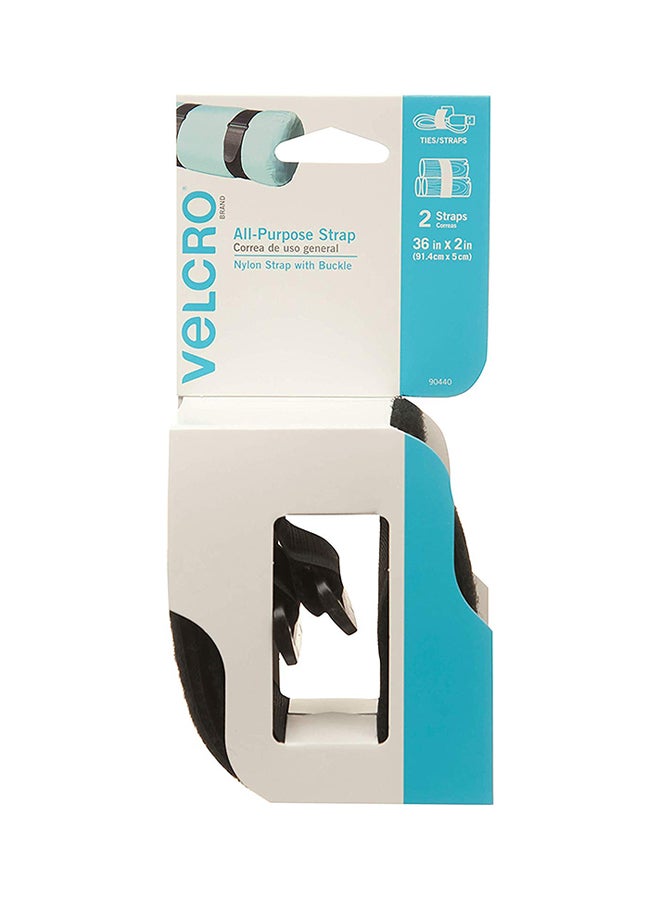 Velcro 2-Piece All-Purpose Strap Black 36x2inch - Image 3