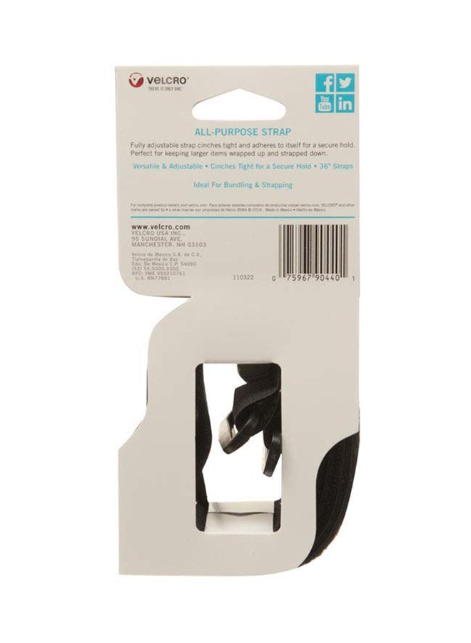 Velcro 2-Piece All-Purpose Strap Black 36x2inch - Image 4