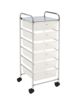 10-Drawer Utility Cart Frosted White 38.2x15.3x15.5inch - v1542895143/N19551837A_1