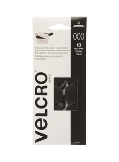 Velcro 10-Piece Industrial Strength Fastener Black 2.5x1.9cm 