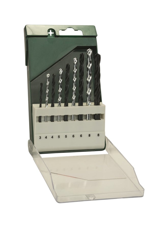 بوش مجموعة لقم مثقاب متينة من التيتانيوم مكون من 9 قطع أسود/ فضي