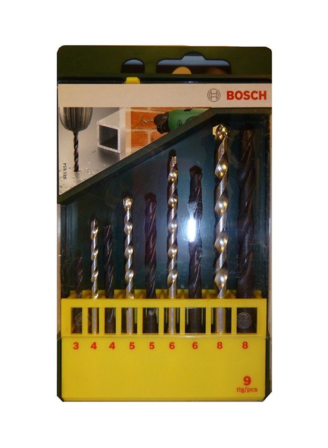 BOSCH 9-Piece Drill Bit Set Silver/Black - Image 2