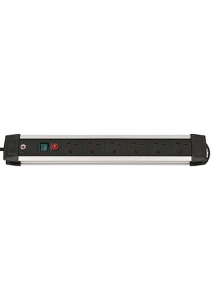 6 Way Extension With 3M Cord Premium Line Silver/Black - v1542895371/N19553008A_1