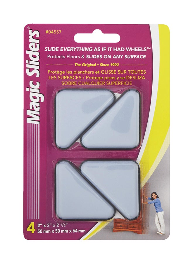 ماجيك سلايدرز زلاجات أرضية مكونة من 4 قطع رمادي