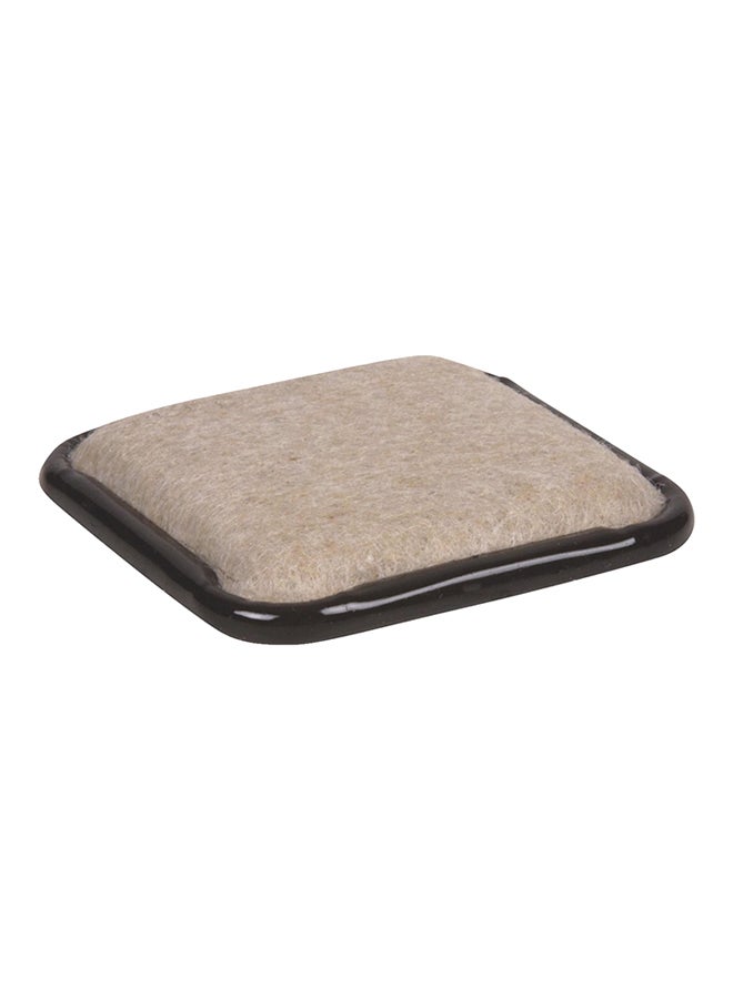 ماجيك سلايدرز 4 قطع من أكواب لأرجل الأثاث بقاعدة من السجاد بيج / أسود 0.75بوصة