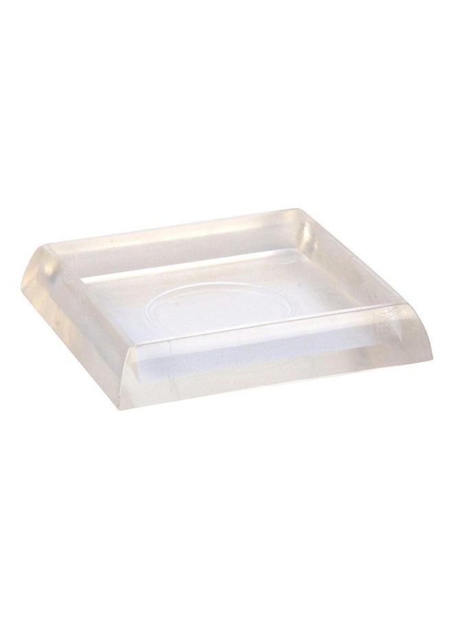 ماجيك سلايدرز 4 قطع من أكواب مربعة لعجلات الأثاث شفاف 46مم