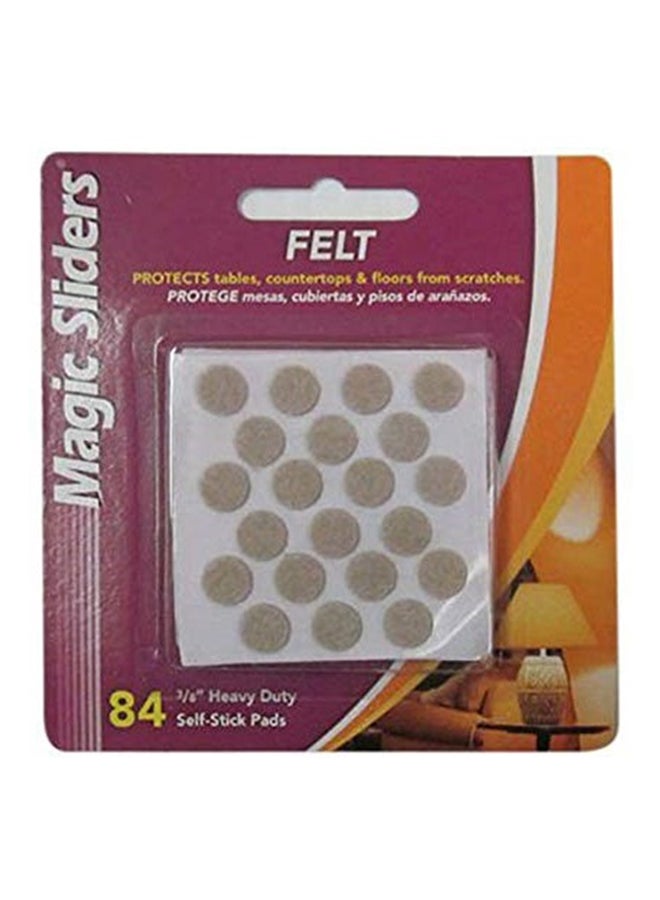 ماجيك سلايدرز 84 قطعة من ضمادات اللباد رمادي 3.2بوصة - Image 1