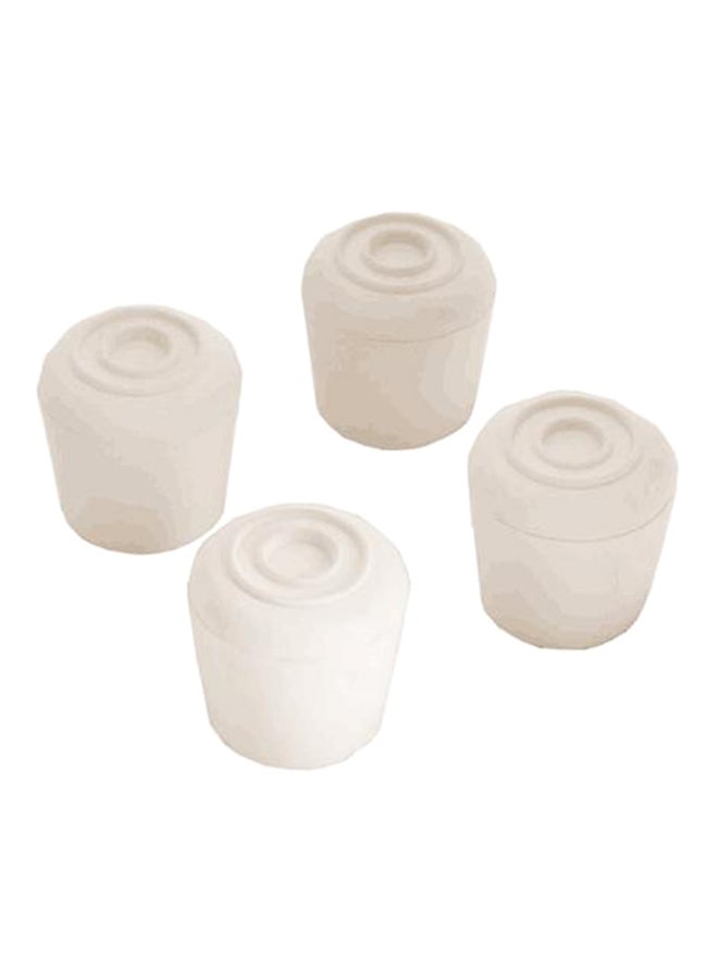 ماجيك سلايدرز 4 قطع طرفية لحماية الأثاث أبيض 4.75x1.13x5بوصة