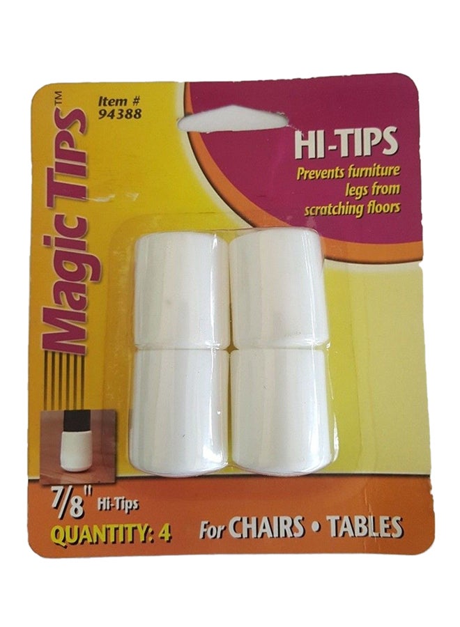 ماجيك سلايدرز 4 قطع طرفية لحماية الأثاث أبيض 0.875بوصة - Image 2