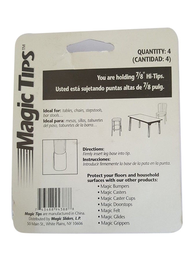 ماجيك سلايدرز 4 قطع طرفية لحماية الأثاث أبيض 0.875بوصة - Image 3