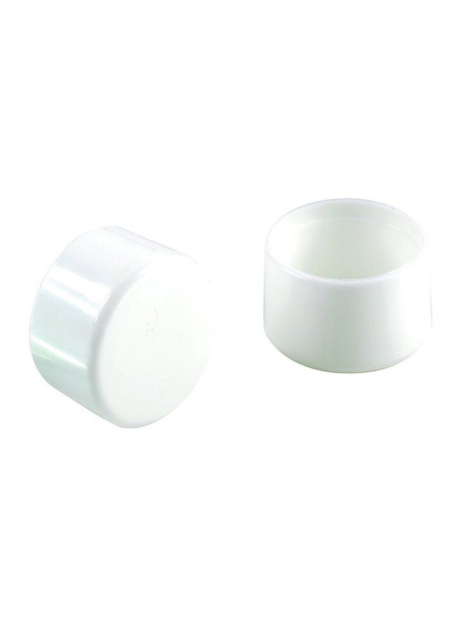 ماجيك سلايدرز مجموعة أغطية أرجل لتثبيت الأثاث مكونة من 4 قطع أبيض 1.125بوصة